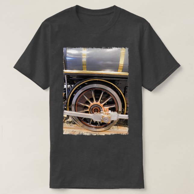 Decorated Black Wheel T-Shirt (Design Front)