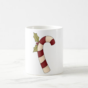 Decorated Candy Cane Christmas Sweet Coffee Mug