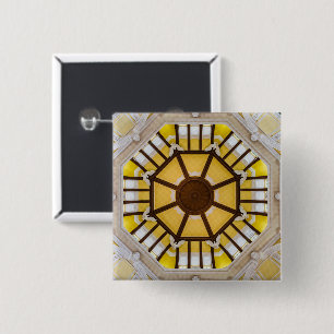 Decorated ceiling at the Tokyo Station 15 Cm Square Badge