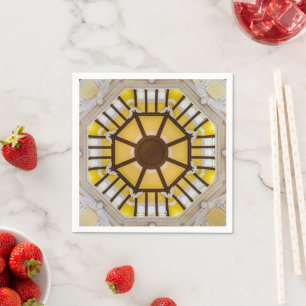 Decorated ceiling at the Tokyo Station Napkin