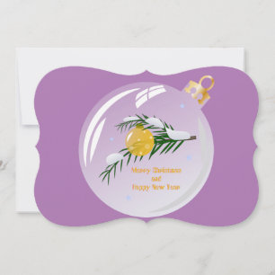 Decorated Christmas branch in bauble