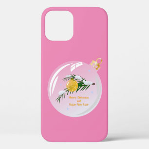 Decorated Christmas branch in bauble  iPhone 12 Case