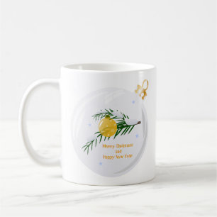 Decorated Christmas branch in bauble Coffee Mug