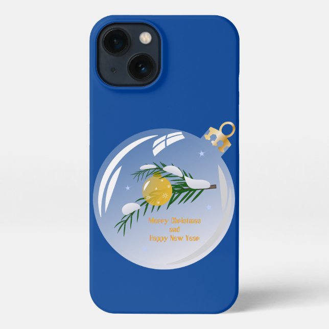 Decorated Christmas branch in bauble  iPhone Case (Back)