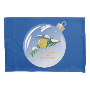 Decorated Christmas branch in bauble  Pillowcase