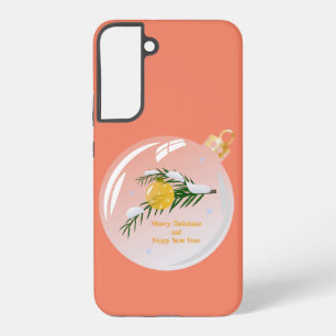 Decorated Christmas branch in bauble Samsung Galaxy Case