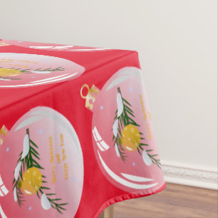 Decorated Christmas branch in bauble Tablecloth