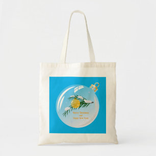 Decorated Christmas branch in bauble Tote Bag