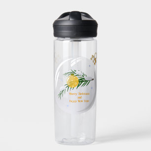 Decorated Christmas branch in bauble Water Bottle