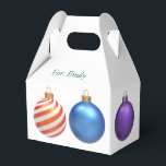Decorated Christmas Gift Box, Holiday wrapping Favour Box<br><div class="desc">Save the wrapping paper and use this small gift box instead. Personalise it with YOUR NAME and the RECEIPIENT'S NAME.</div>