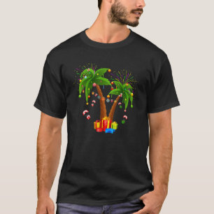 Decorated Christmas Palm Tree Tropical Xmas Coconu T-Shirt