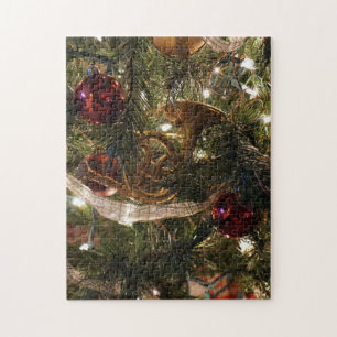 Decorated Christmas Tree Close Up Jigsaw Puzzle
