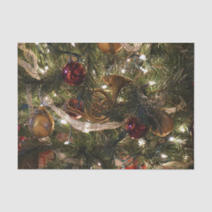 Decorated Christmas Tree Close Up Tissue Paper