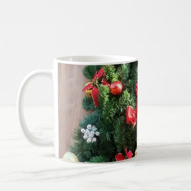Decorated Christmas Tree Coffee Mug (Left)