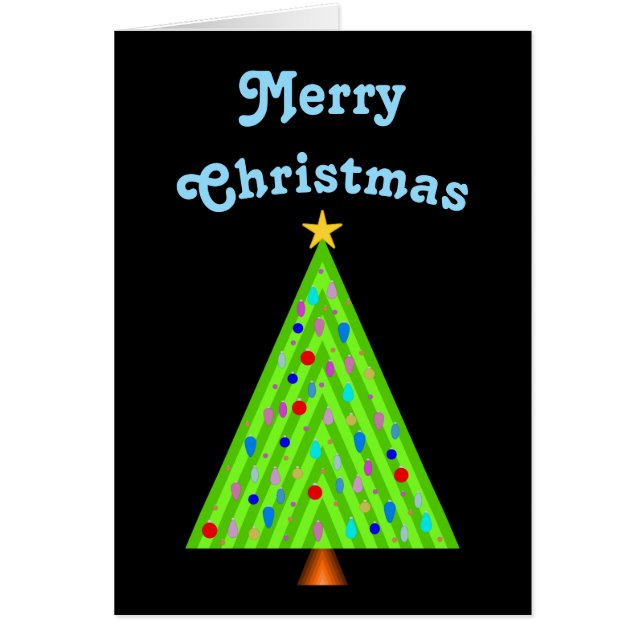 Decorated Christmas Tree + Merry Christmas (Front)