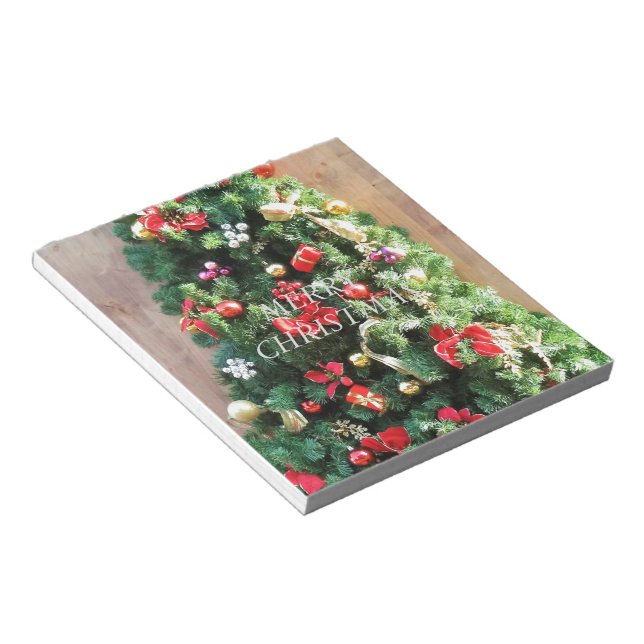 Decorated Christmas Tree Notepad (Angled)