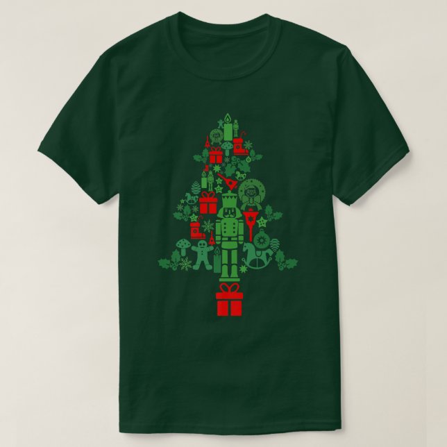 decorated christmas tree  T-Shirt (Design Front)