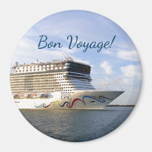 Decorated Cruise Ship Bow Bon Voyage Magnet