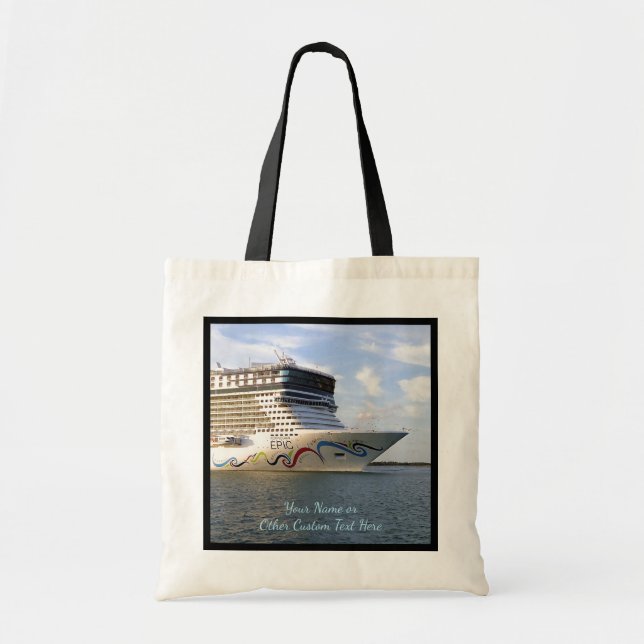 Decorated Cruise Ship Bow Custom Tote Bag (Front)