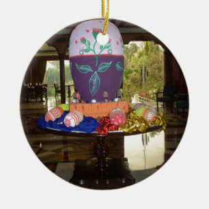 Decorated Easter Egg Art Print Ceramic Ornament