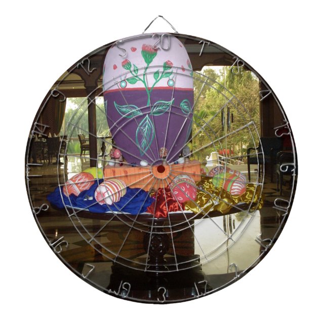 Decorated Easter Egg Art Print Dartboard (Front)