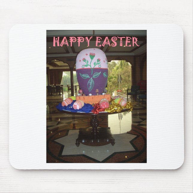 Decorated Easter Egg Art Print Mouse Pad (Front)