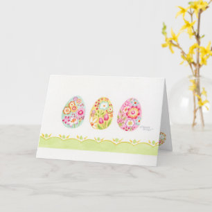 Decorated Easter Eggs Blank Greeting Card