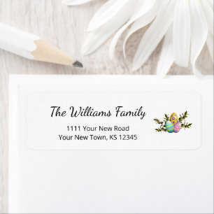 Decorated Easter Eggs Colourful Return Address Label