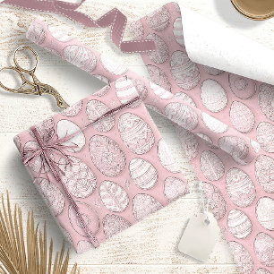 Decorated Easter Eggs Pattern Pink ID1096 Wrapping Paper