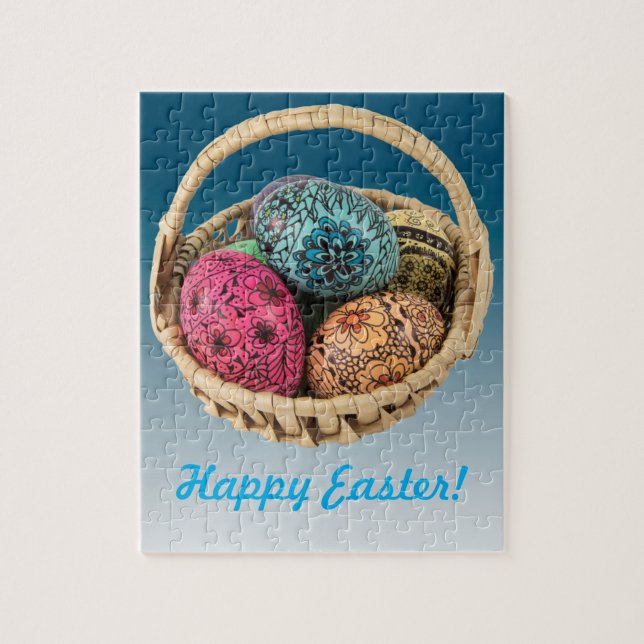 Decorated Egg Basket Puzzle (Vertical)