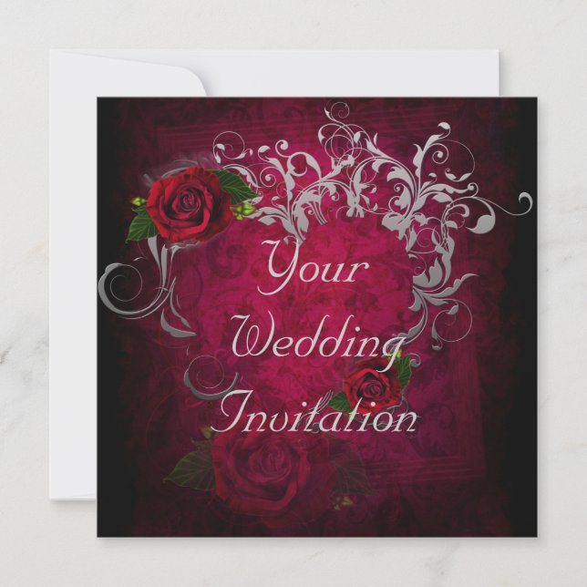 Decorated Heart Wedding Invitation (Front)
