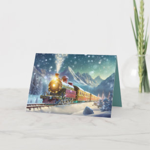 Decorated Holiday Train with Added Photo Card