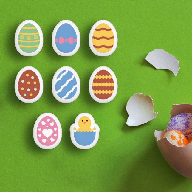 Decorated Kids Easter Eggs Sticker (Decorated Kids Easter Eggs Sticker)