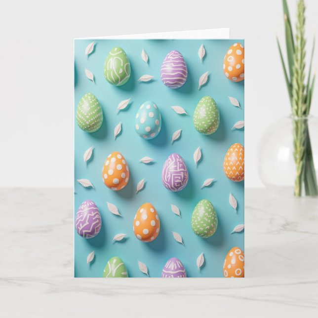 Decorated Ovoid Spring Card (Front)