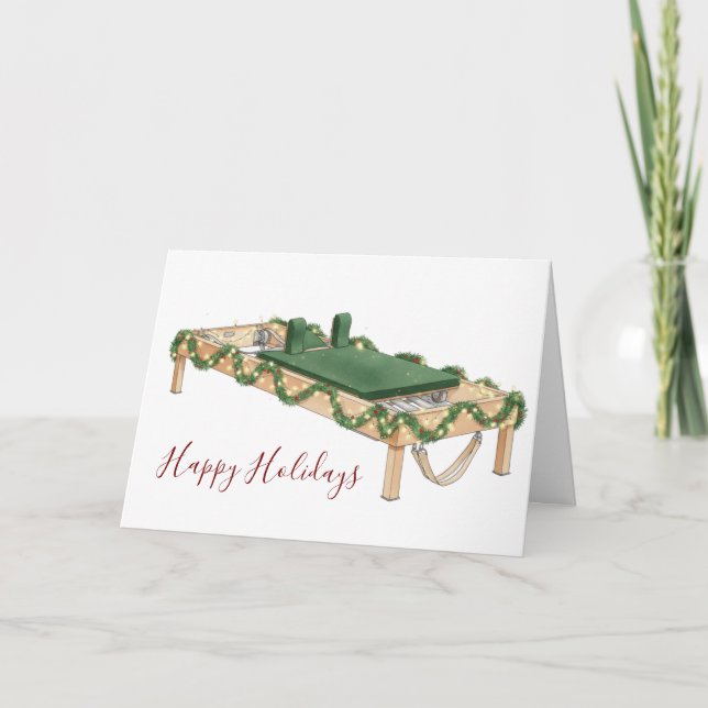 Decorated Pilates Reformer Illustration Card (Front)