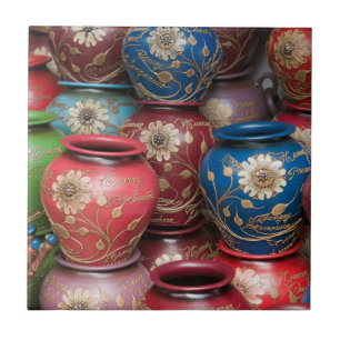 Decorated Pots, Huaraz, Cordillera Blanca Ceramic Tile