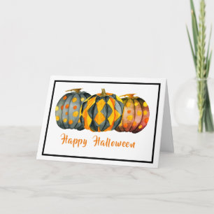 Decorated Pumpkins Halloween Customisable Card