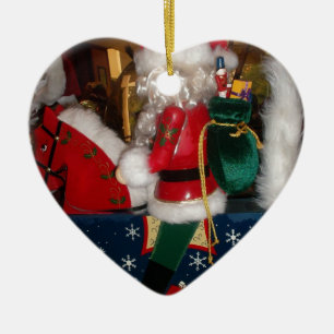 Decorated Santa Claus Christmas Art Print/Design Ceramic Ornament