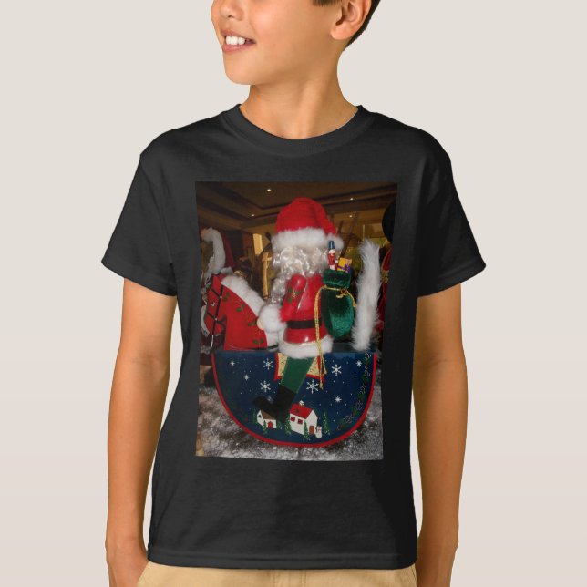 Decorated Santa Claus Christmas Art Print/Design T-Shirt (Front)