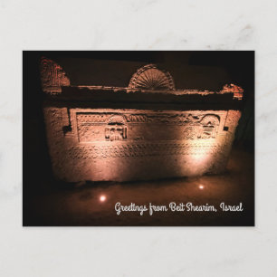 Decorated Sarcophagus, Israel Postcard