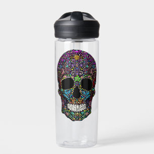 Decorated Skull Water Bottle