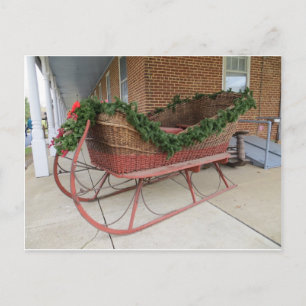 Decorated Sleigh. Carroll County Farm Museum Postcard