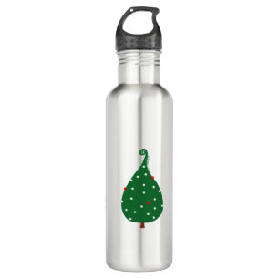 Decorated spruce christmas tree  710 ml water bottle
