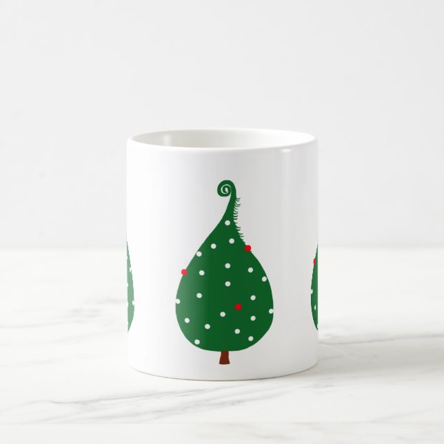 Decorated spruce christmas tree  coffee mug (Center)