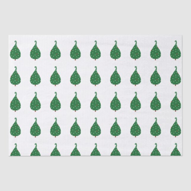 Decorated spruce christmas tree  tissue paper (Front)