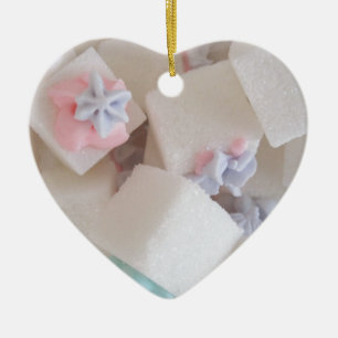 Decorated Sugar Cubes Heart Shaped Ornament