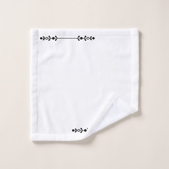 decorated Towel "Luxe & Minimalist" (Wash Cloth)