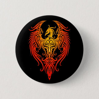 Decorated Tribal Phoenix 6 Cm Round Badge
