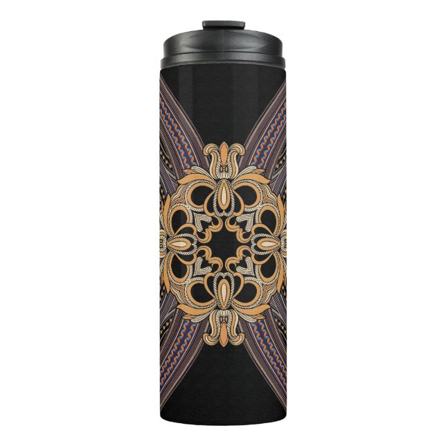 Decorated with elegant and luxurious patterns. Roc Thermal Tumbler (Front)