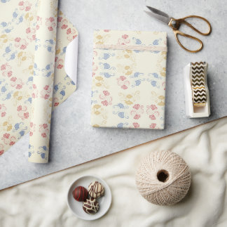 decorated wrapping paper